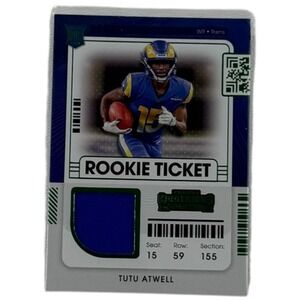 2021 PANINI CONTENDERS TuTu ATWELL GREEN-FOIL ROOKIE TICKET PATCH RC #RTS-TAT